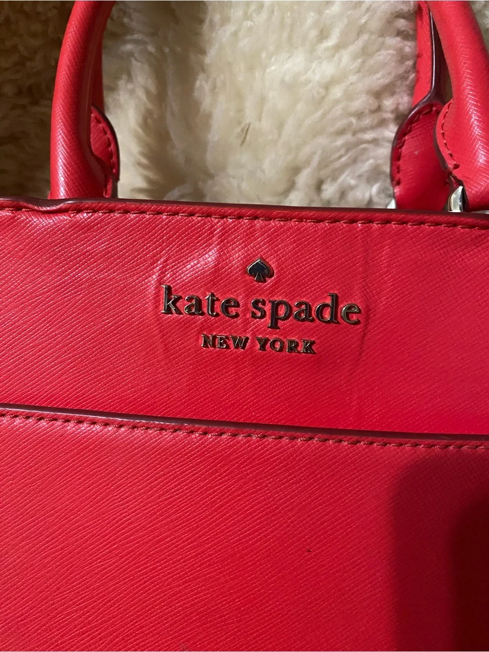 kate spade Red Leather Structured Satchel